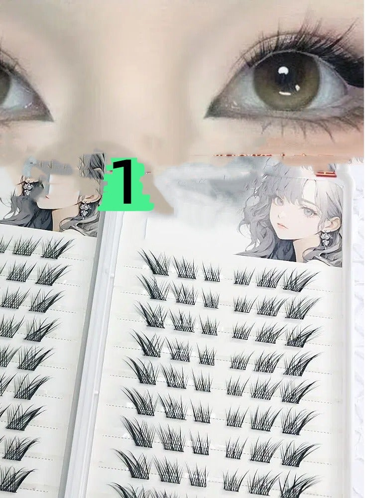 كتاب لاش -4 في 1 جلدات المجموعة (185 مجموعة) مع الملاقط، خالية من الغراء وقابلة لإعادة الاستخدام، الحجم الطبيعي/الدرامي للاستخدام اليومي/الطرف - Image 3