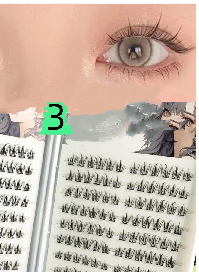 كتاب لاش -4 في 1 جلدات المجموعة (185 مجموعة) مع الملاقط، خالية من الغراء وقابلة لإعادة الاستخدام، الحجم الطبيعي/الدرامي للاستخدام اليومي/الطرف - Image 5