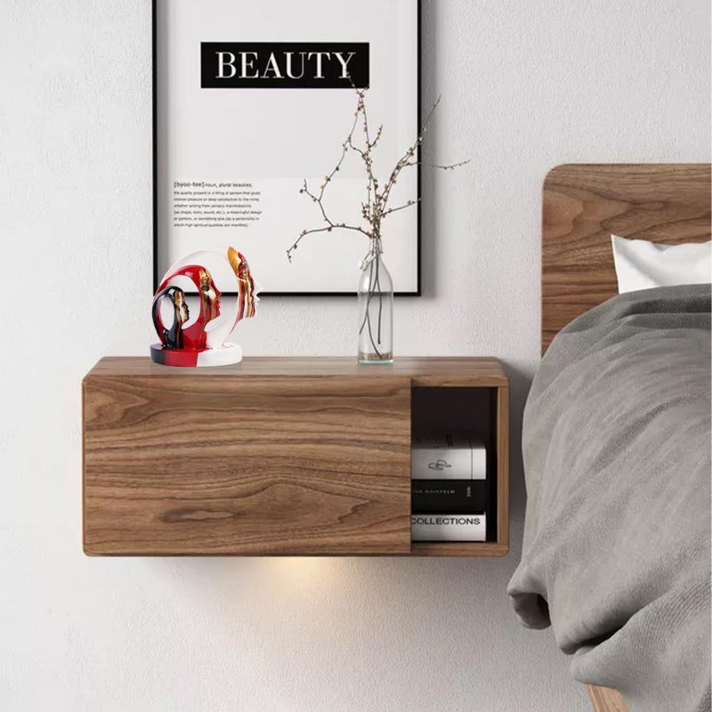 DOVDOV Colourful Human face Statue, Modern Creative Art face Art Sculpture for Home Decoration Statue, on Shelf, Bedroom, Console, Entrance Table Decoration - Image 3