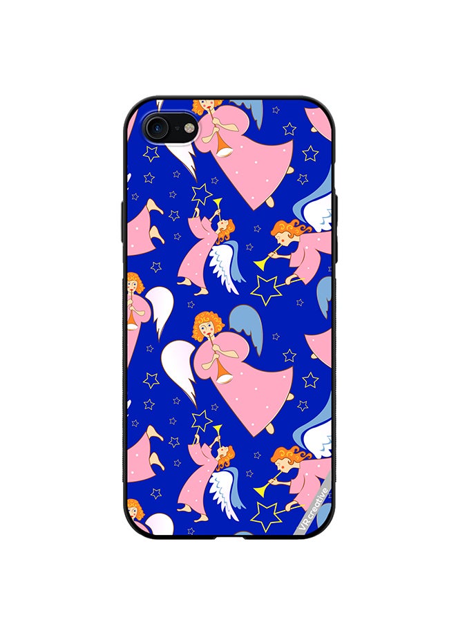 VR CREATIVE Protective Case Cover For Apple iPhone 7/8/SE 2020 Christmas Angels With Flutes Design Multicolour - Image 1