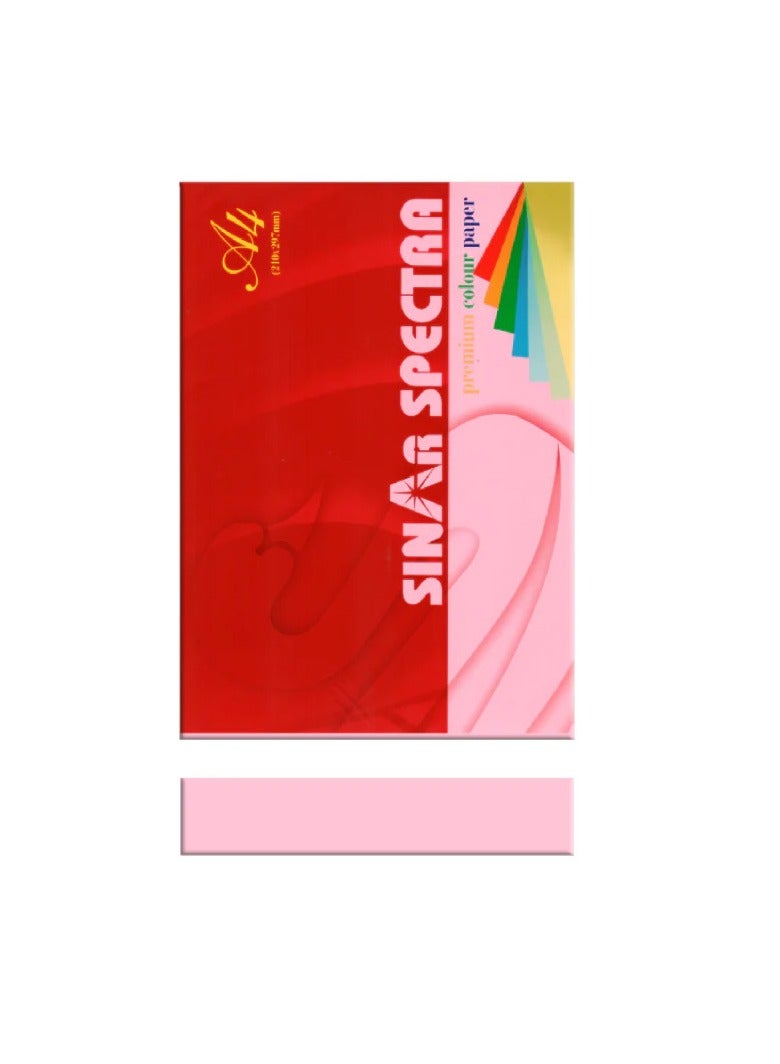 SINAR SPECTRA 500-Sheets A4 297 x 210 mm 80gsm Paper Pink Color - Image 1
