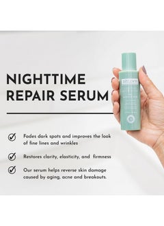 bolden Nighttime Repair Serum Facial Serum For Dark Spots And Discoloration Ideal For Acneprone & Melaninrich Skin 1.7 Fl Oz  - Image 3