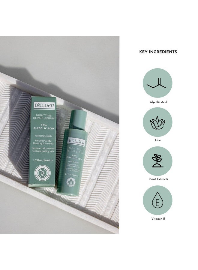 bolden Nighttime Repair Serum Facial Serum For Dark Spots And Discoloration Ideal For Acneprone & Melaninrich Skin 1.7 Fl Oz - Image 4