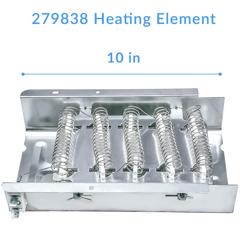 Alltemp 279838 Dryer Heating Element, 3392519 & 3977393 Thermal Fuse, 3977767 & 3387134 Clothes Dryer Replacement Parts Compatible, Whirlpool Kenmore Roper Amana - Image 2