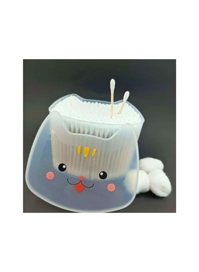 صندوق خشبي للتنظيف البيئي، مسحات قطنية حلزونية مدببة - اعواد قطنية عضوية مزدوجة الجوانب ملفوفة بإحكام باطراف قطنية دقيقة، عصا ورقية ناعمة ولطيفة 150 قطعة - Image 2