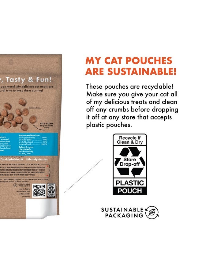 Buddy Biscuits 3 oz Pouch of Grain Free Soft & Chewy Cat Treats Made with Natural Temping Tuna - Image 4