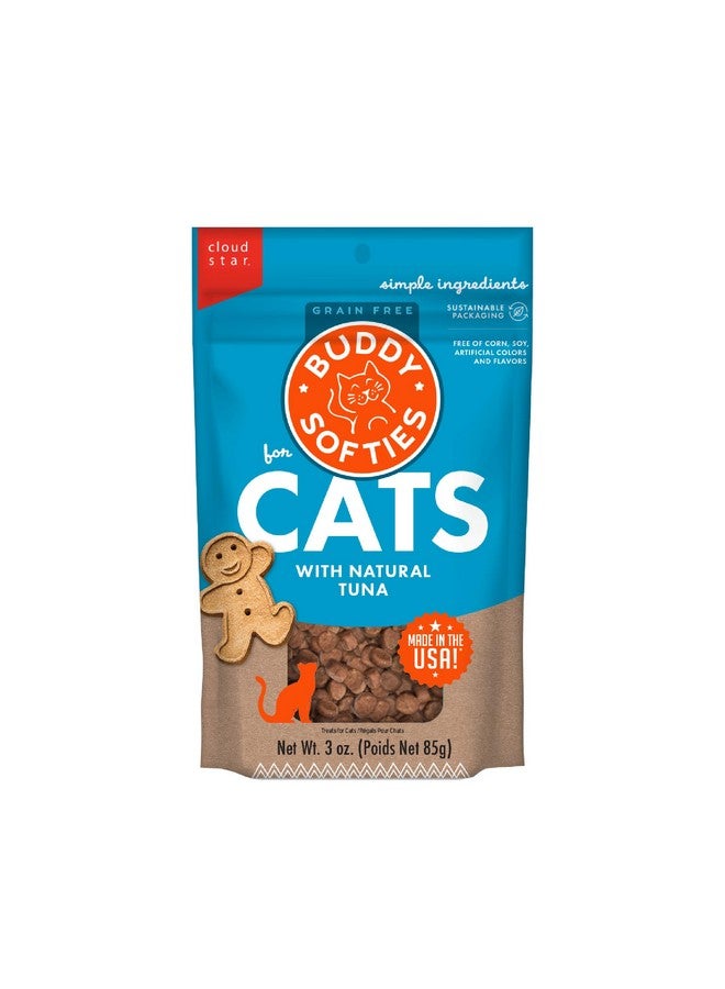 Buddy Biscuits 3 oz Pouch of Grain Free Soft & Chewy Cat Treats Made with Natural Temping Tuna - Image 1