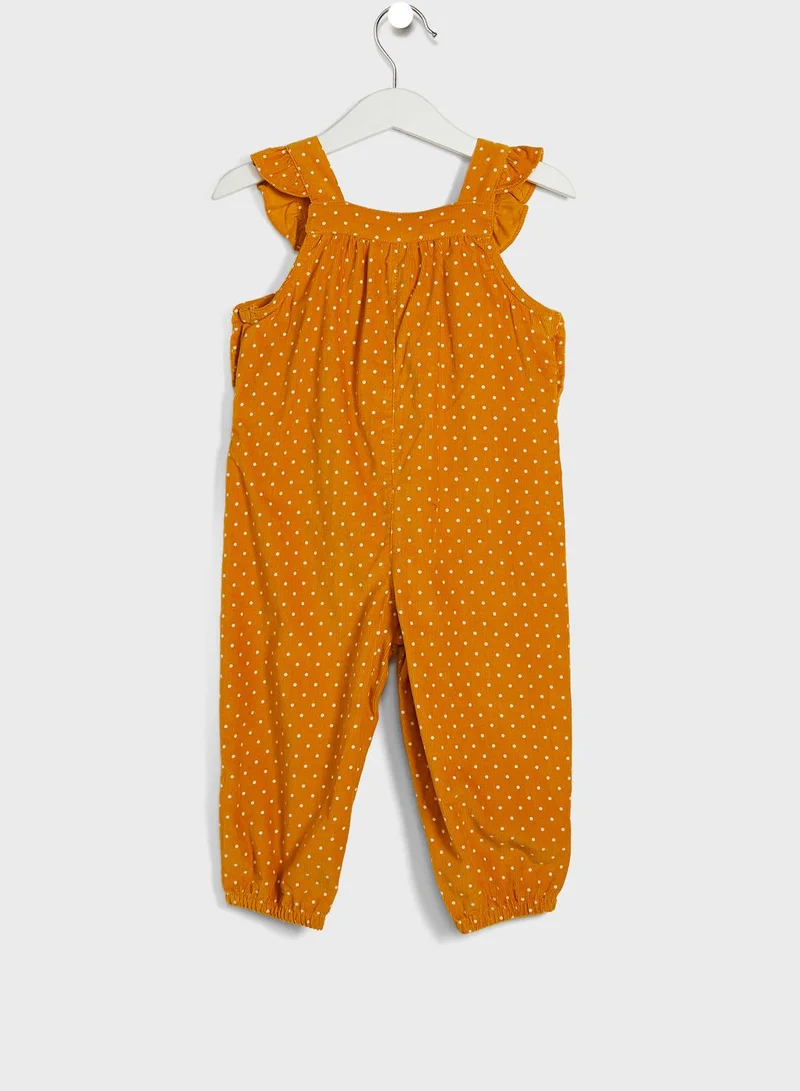 JoJo Maman Bebe Kids Printed Dungaree Set