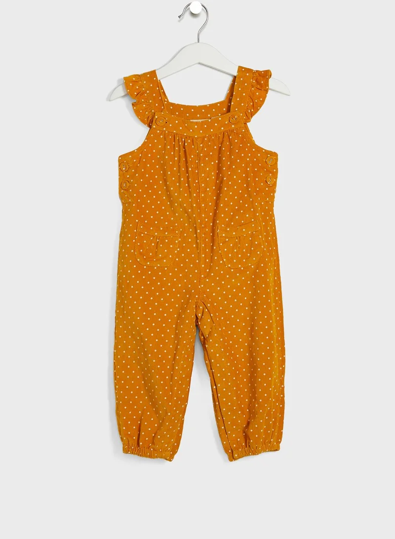 JoJo Maman Bebe Kids Printed Dungaree Set