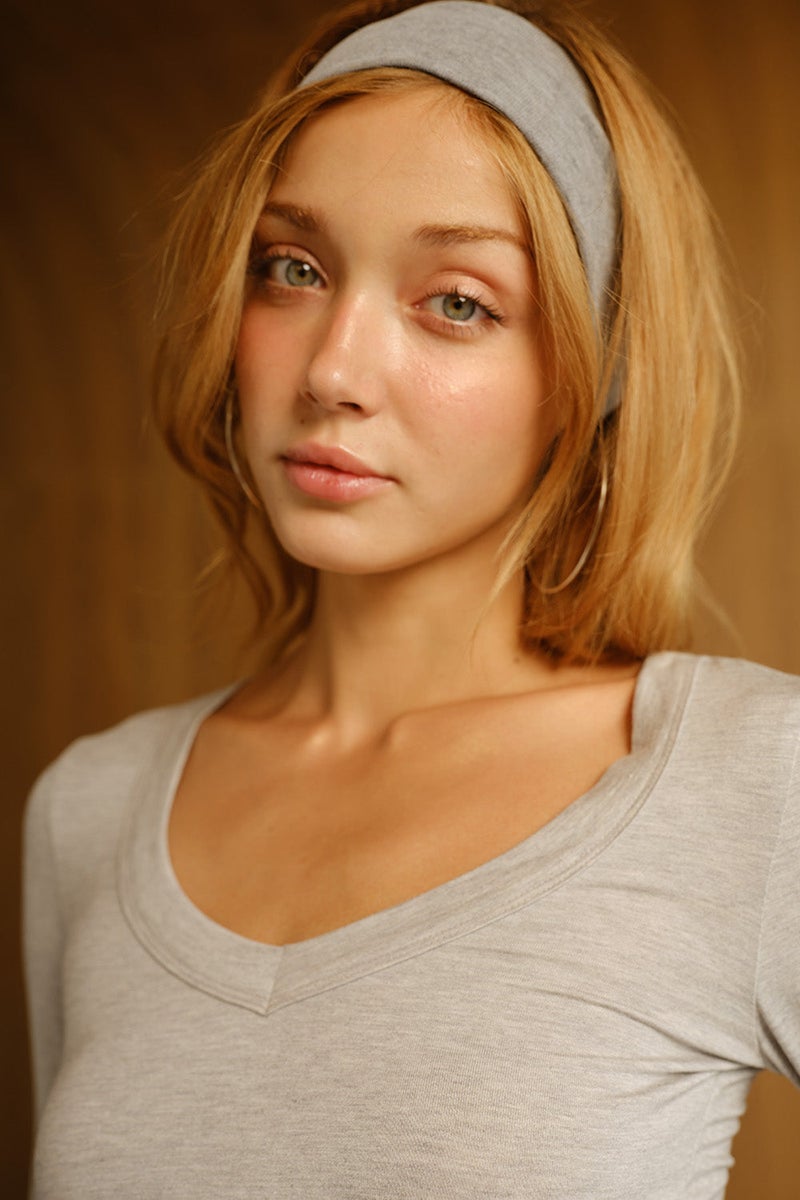 Bonkers Corner Light Grey Modal Long Sleeve Top for Women's - Image 5