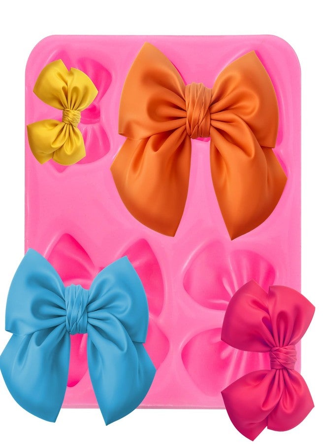salbsever Fondant Bow Molds Bows Silicone Mold Bow Chocolate Mold for Birthday Party Cupcake Topper Wedding Candy Chocolate DIY Cake Decorating Mold - Image 1