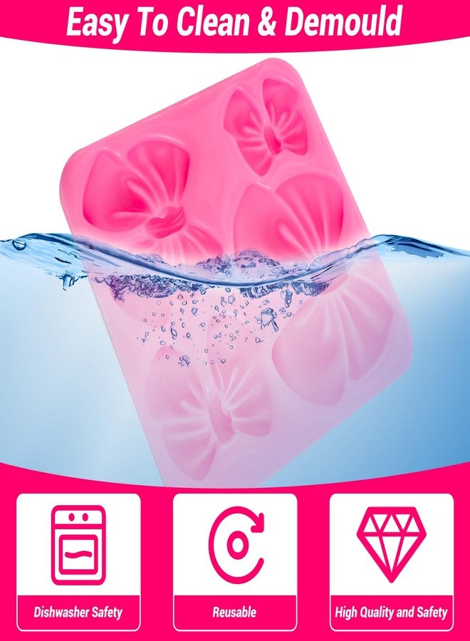 salbsever Fondant Bow Molds Bows Silicone Mold Bow Chocolate Mold for Birthday Party Cupcake Topper Wedding Candy Chocolate DIY Cake Decorating Mold - Image 3