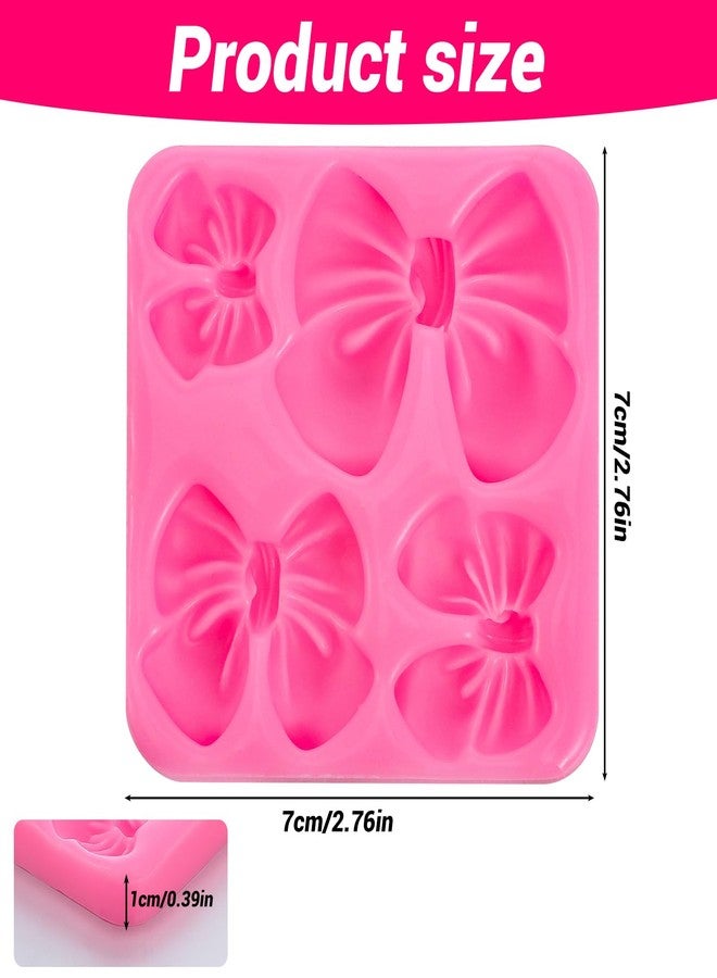 salbsever Fondant Bow Molds Bows Silicone Mold Bow Chocolate Mold for Birthday Party Cupcake Topper Wedding Candy Chocolate DIY Cake Decorating Mold - Image 2