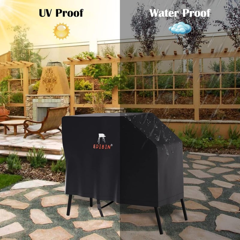 EDIBIN 22 inch Griddle Cover for Blackstone 22 inch 17 inch Griddle with Hood and Stand, Grill Cover Exclusively Fits for Blackstone 22” Grill with Hood, 600D Heavy Duty Weather Resistant - Image 4