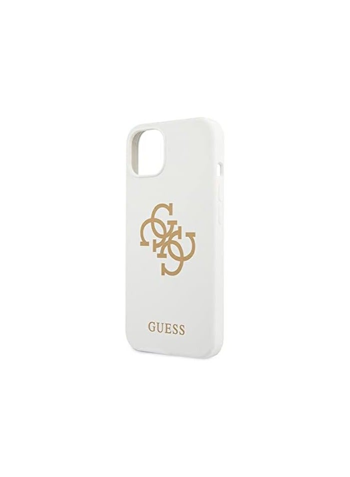 GUESS Guess Liquid Silicone Case Big 4G With Logo Print For Iphone 13 Mini (5.4 Inches) - White - Image 1