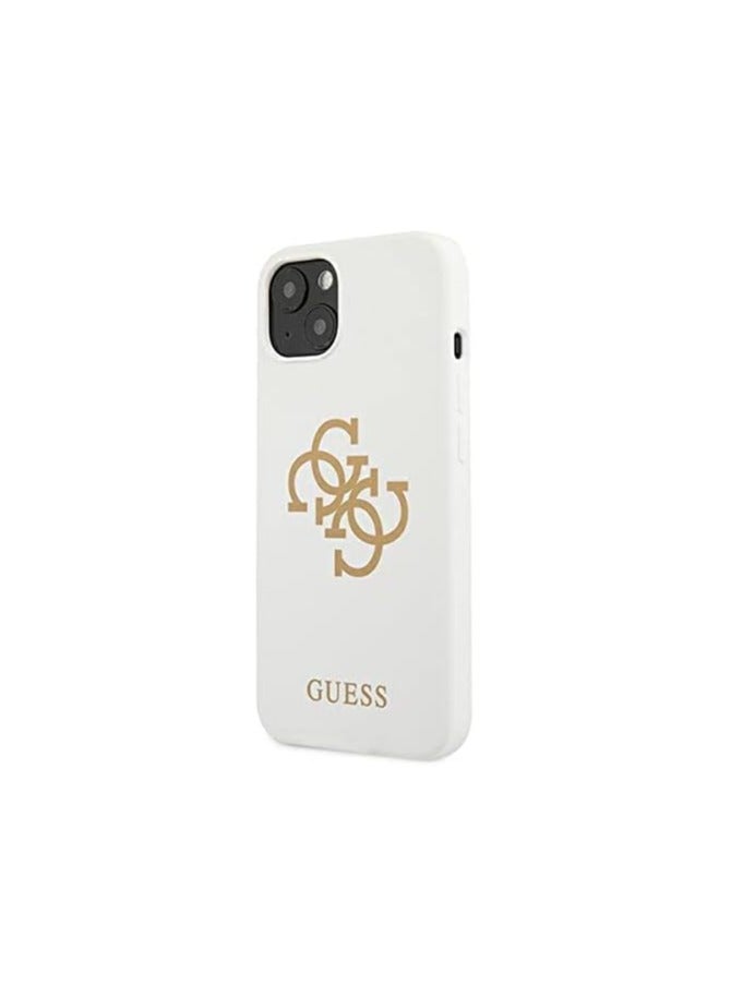 GUESS Guess Liquid Silicone Case Big 4G With Logo Print For Iphone 13 Mini (5.4 Inches) - White - Image 2