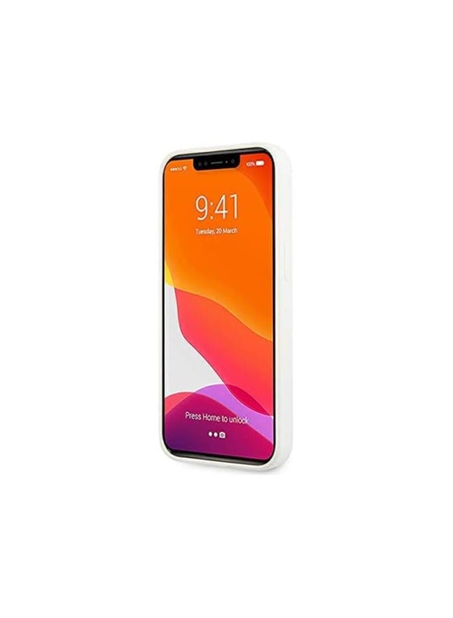 GUESS Guess Liquid Silicone Case Big 4G With Logo Print For Iphone 13 Mini (5.4 Inches) - White - Image 3