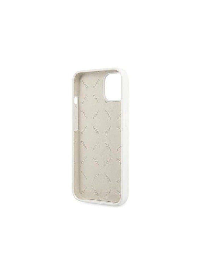 GUESS Guess Liquid Silicone Case Big 4G With Logo Print For Iphone 13 Mini (5.4 Inches) - White - Image 4