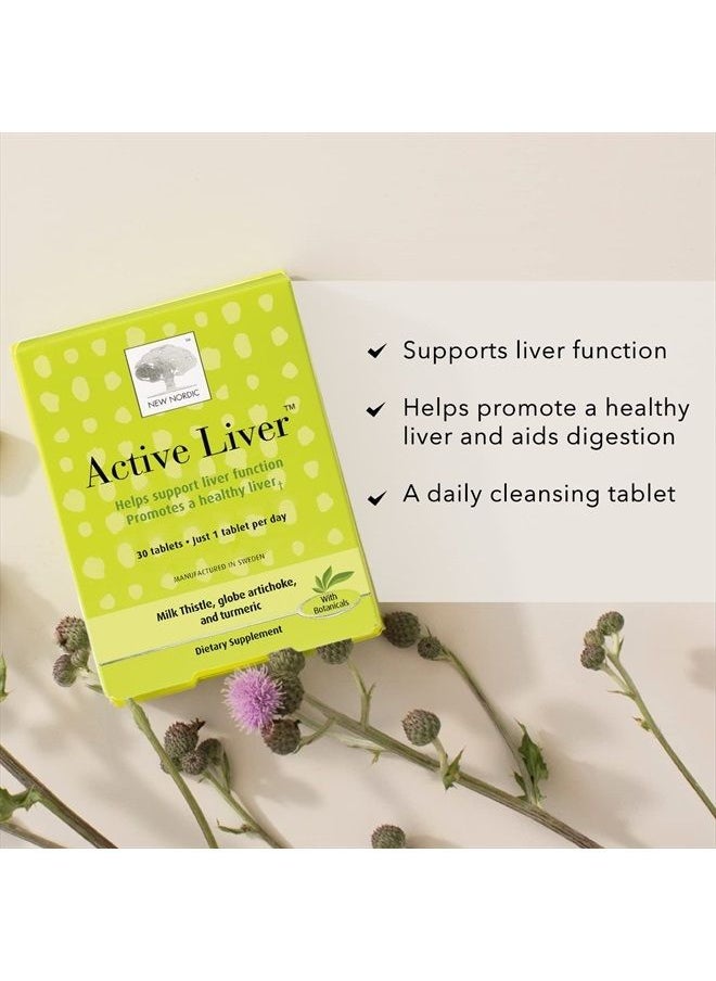 New Nordic - Active Liver | Daily Liver Supplement | Milk Thistle, Artichoke & Turmeric | for Men and Women | 30 Count (Pack of 3) - Image 1