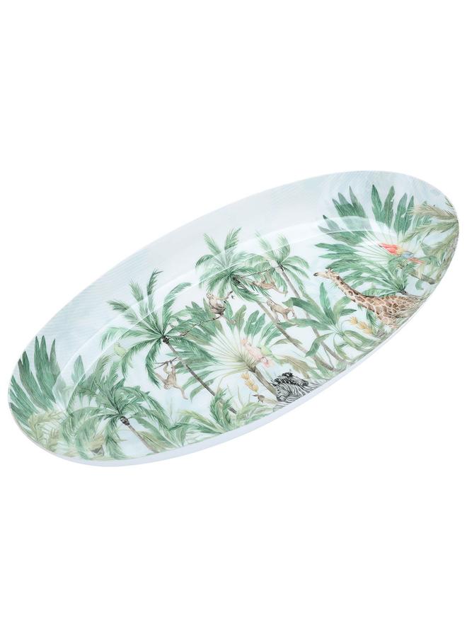 السيف  طبق تقديم الحلوى من البورسلين 40.5×20×4 سم بيضاوي باللون الأخضر - Image 2