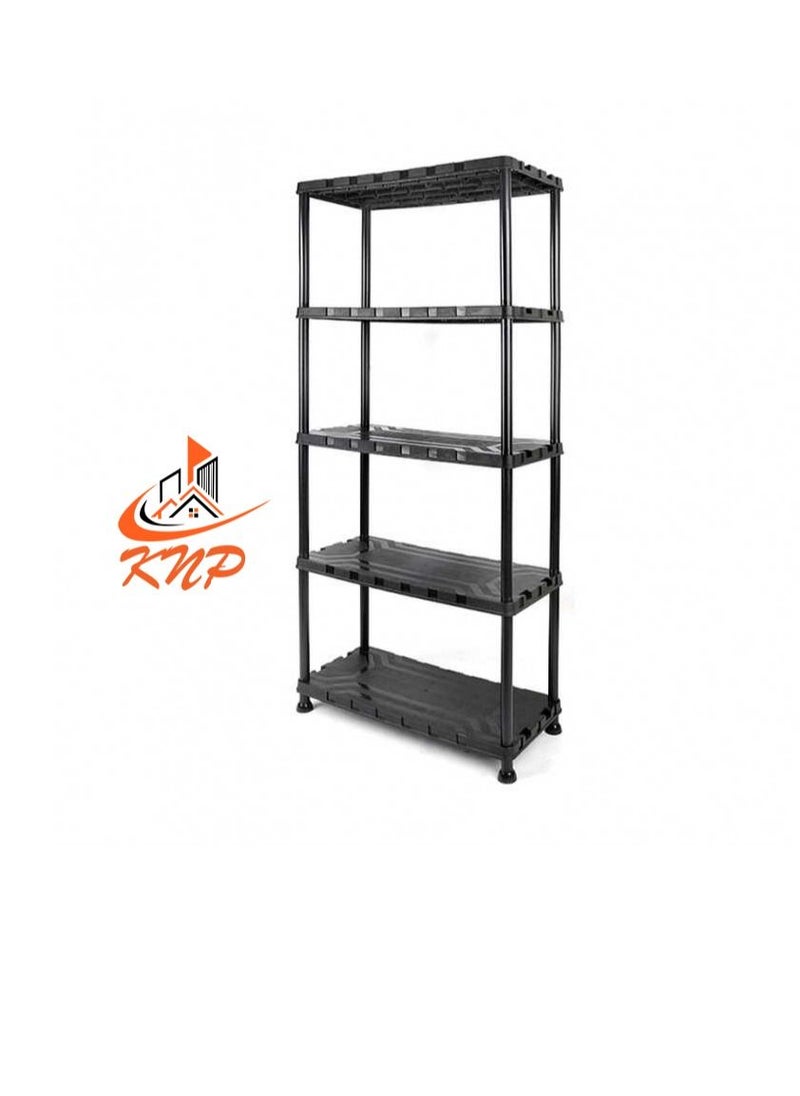 KNP - KNP 5-TIER PLASTIC SHELF UNIT 74 x 32 x 171 cm Capacity per shelf 30 kg - Image 1