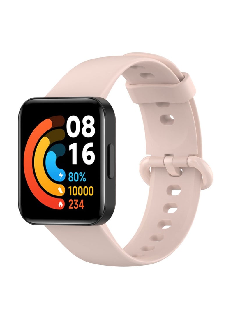 Straps Compatible with Redmi Watch 2 Lite Watch Xiaomi Mi Watch 2 Lite Soft Silicone Band for Men, Women,Pink  - Image 1