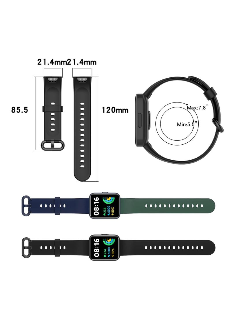Straps Compatible with Redmi Watch 2 Lite Watch Xiaomi Mi Watch 2 Lite Soft Silicone Band for Men, Women,Pink  - Image 5