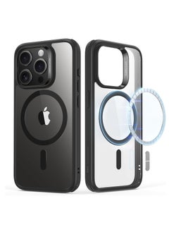 ESR ESR Classic Hybrid Case (HaloLock), Compatible with iPhone 15 Pro Max, Clear Black  - Image 1
