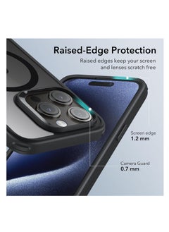 ESR ESR Classic Hybrid Case (HaloLock), Compatible with iPhone 15 Pro Max, Clear Black  - Image 5