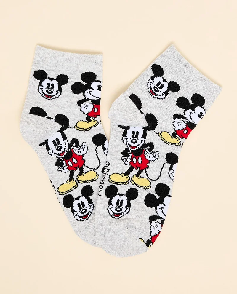 أر أند بي 3 Pack Mickey Mouse Print Ankle Socks