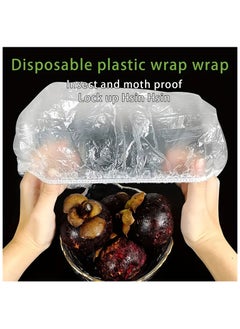 Generic Plastic Bowl Covers 100pcs Elastic Reusable, Shower Caps for Sourdough Bread Proofing, Outdoor Food Covers to keep Bugs Away, Stretch Bowl Covers for Outside, Rising, Fly, Picnic, Fridge  - Image 5