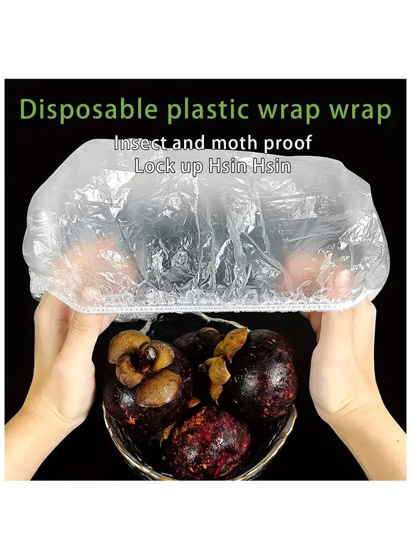 Plastic Bowl Covers 100pcs Elastic Reusable, Shower Caps for Sourdough Bread Proofing, Outdoor Food Covers to keep Bugs Away, Stretch Bowl Covers for Outside, Rising, Fly, Picnic, Fridge  - Image 5
