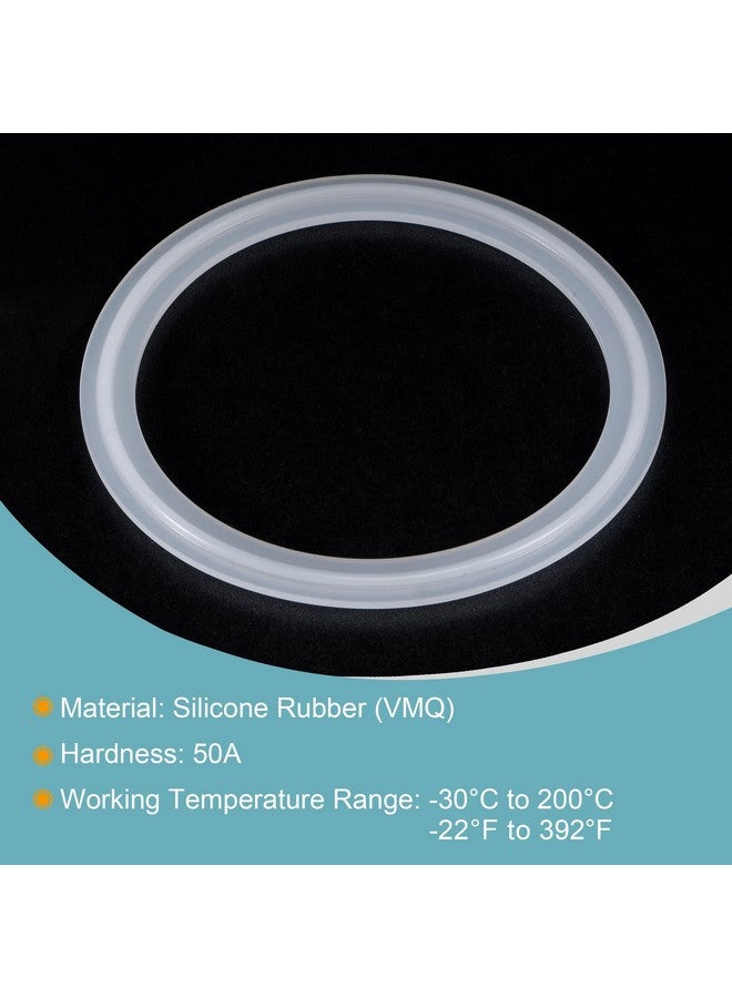 MECCANIXITY Silicone Rubber Gasket Industrial Flange O-Ring 106mm OD White - Image 3