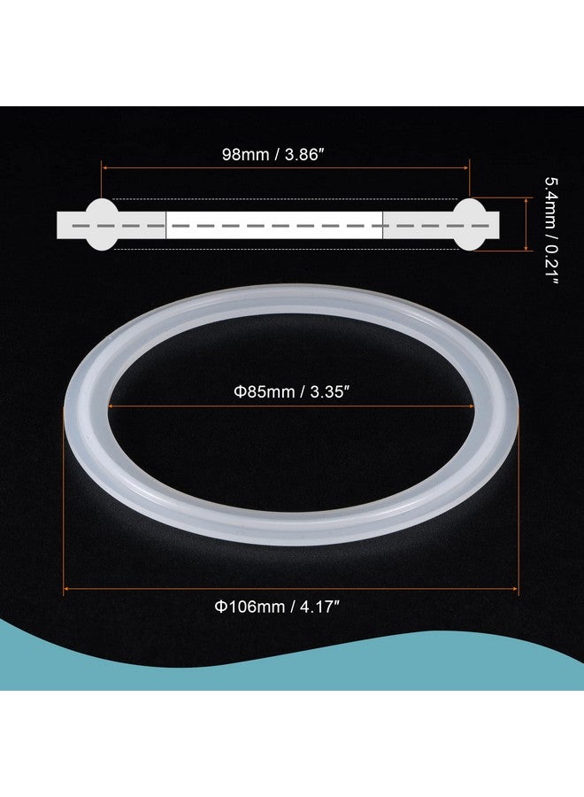 MECCANIXITY Silicone Rubber Gasket Industrial Flange O-Ring 106mm OD White - Image 2