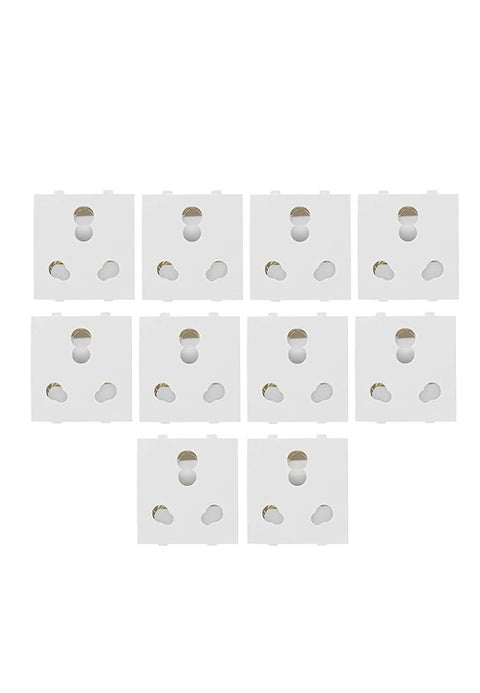 Modular Socket 6/16A Universal White Pack of 4