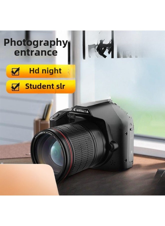Generic 6400w HD Pixel Student Entry Level Micro Single Self-timer Vlog Small SLR Travel Digital Camera-Body Color:D5 Black Night Vision Version Comes Standard With + Fill Light - Package 2✦✦  - Image 2