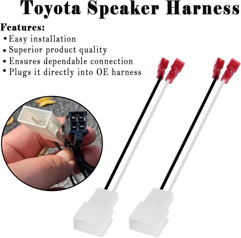 Danbojit 2 Pack Speaker Harness Adapter for Toyota Vehicles - Image 2