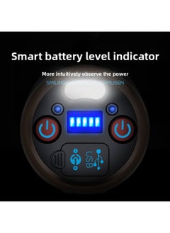 Generic Smiling Shark Strong Light Fishing Flashlight Outdoor Aluminum Alloy 4 Light Source Fishing Lamp Induction Blue Light Fishing Lamp Night Fishing Lamp-Color:W322-12H With 2A Plug, Cloth Bag  - Image 3