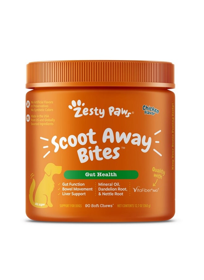 Zesty Paws Scoot Away Soft Chews - Healthy Bowel Function With Bromelain, Vita Fiber For Dogs, & Dandelion Root For Dog Digestive Support And Gut Health - 90 Soft Chews  - Image 1