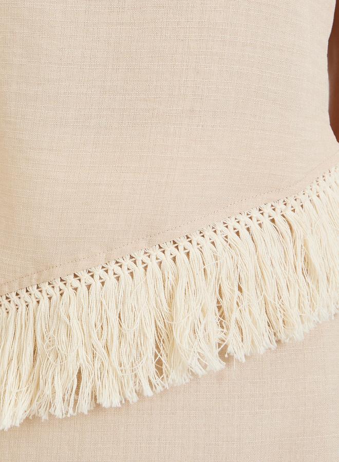 ستايلي بلوزة بلا أكمام وتفاصيل شراشيب - Image 3