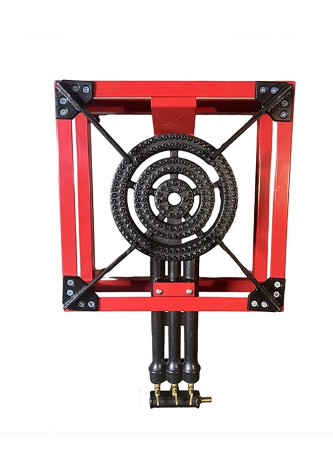 Majestic Heavy-Duty Cast Iron Single Burner Stove 39.5X39.5X28 Cm, Multi-Layer Superior Flame, Adjustable Knobs, Powerful & Durable, High-Quality Cooking Solution For Home And Outdoor Use  - Image 2