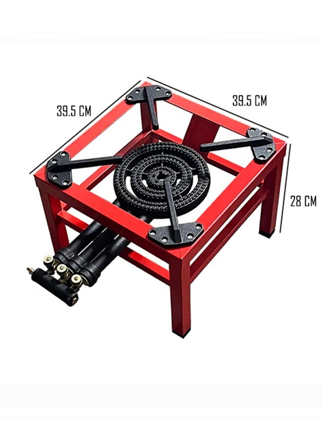 Majestic Heavy-Duty Cast Iron Single Burner Stove 39.5X39.5X28 Cm, Multi-Layer Superior Flame, Adjustable Knobs, Powerful & Durable, High-Quality Cooking Solution For Home And Outdoor Use  - Image 4