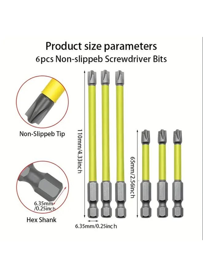 مجموعة مفكات براغي مغناطيسية 6 قطع PH2 ذو سداسي الرأس لوحة التبديل - Image 4