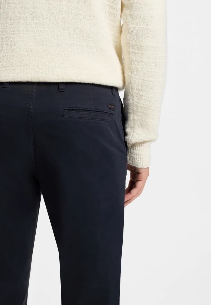 BOSS  Regular-fit trousers in stretch-cotton satin for Men | Best Price UAE