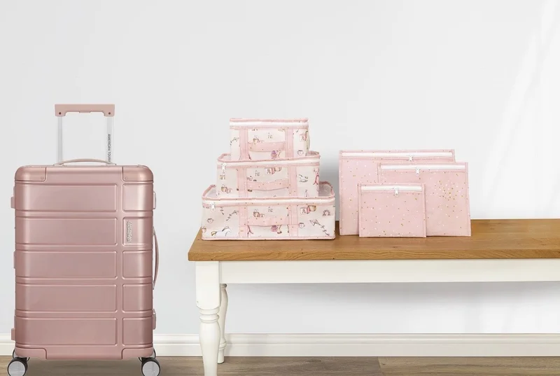 Lisinya Baby 6-Piece Patterned Mesh Suitcase Organizer Multi-Purpose Organizer (Pink) ( )