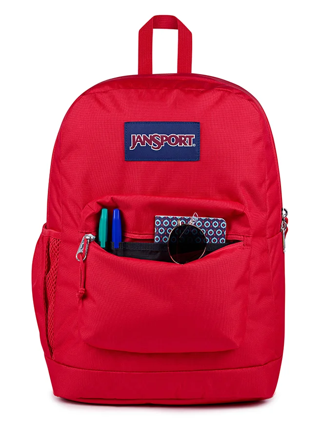 JANSPORT Cross Town Plus Medium Laptop Backpack - Red Tape