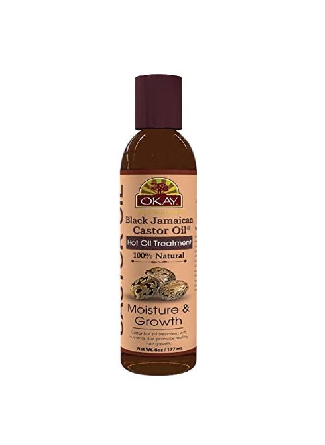 OKAY Black Jamaican Castor Oil Hot Oil Treatment Helps With Hair Growth Restores Damaged Hair Siliconeparaben Free For All Hair Types And Textures Made In Usa 6Oz  - Image 2