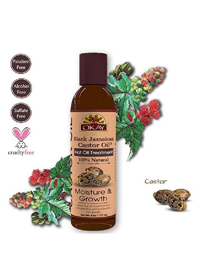 OKAY Black Jamaican Castor Oil Hot Oil Treatment Helps With Hair Growth Restores Damaged Hair Siliconeparaben Free For All Hair Types And Textures Made In Usa 6Oz  - Image 4