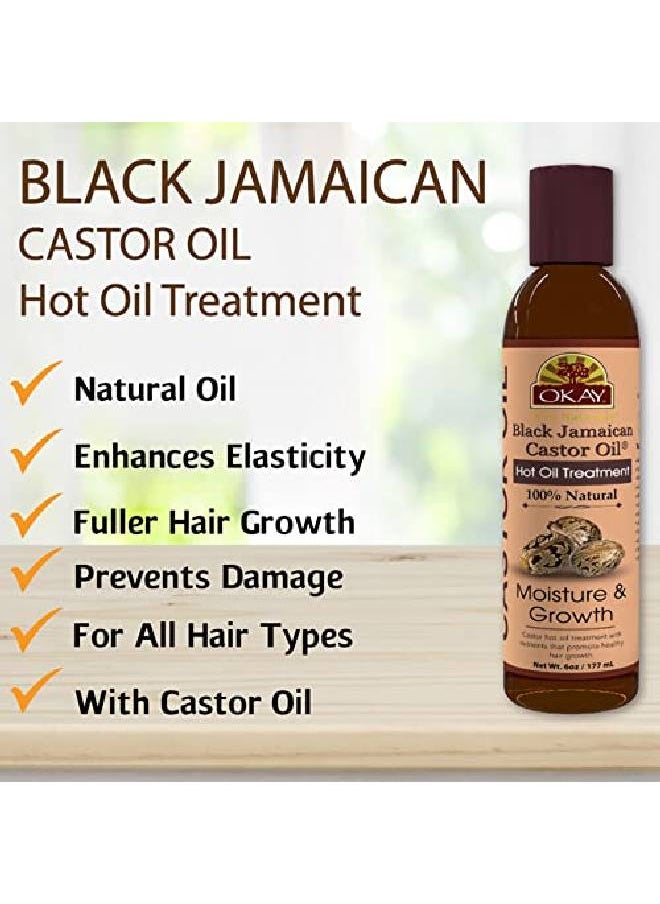 OKAY Black Jamaican Castor Oil Hot Oil Treatment Helps With Hair Growth Restores Damaged Hair Siliconeparaben Free For All Hair Types And Textures Made In Usa 6Oz  - Image 5