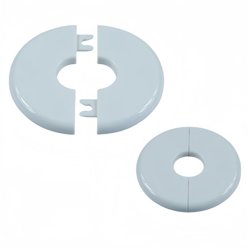 Silvery Self Adhesive Wall Split Flange Escutcheon For 22mm Pipe Cover - Image 1